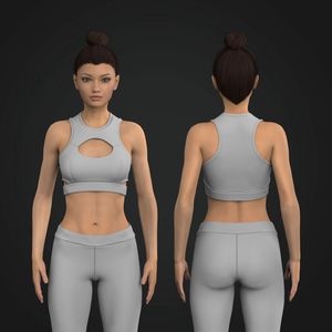 Ladies Dual Cutout Racerback Sports Bra