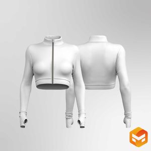 Ladies Fitted Crop Jacket - 3D Garment