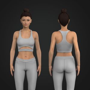 Ladies Front Cut Out Sports Bra