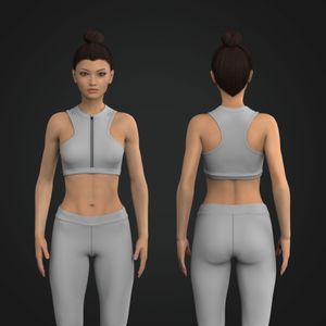 Ladies Full Zip High Impact High Neck Sports Bra