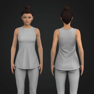 Ladies Halter Neck Fitted Flowwy Bottom Tank Top