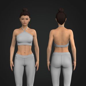 Ladies Halter Neckline Sports Bra