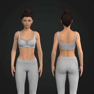 Ladies High Impact Contour Sports Bra