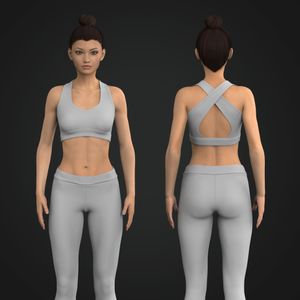 Ladies High Impact Criss Cross Back Sports Bra