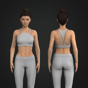Ladies High Neck Strappy Low Impact Sports Bra
