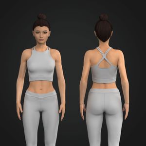 Ladies High Support Cross Back High Neck Sports Bra