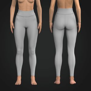 Ladies High Waisted Cross Seam Pocket Leggings