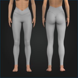 Ladies High Waisted Wrap Scrunch Leggings