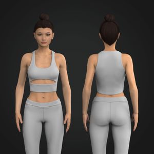 Ladies Keyhole Cutout Crop Bra