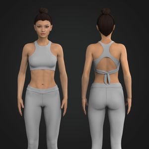 Ladies Knotted Back Sports Bra