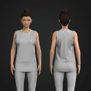 Ladies Lengthened Relaxed Fit Tank Top