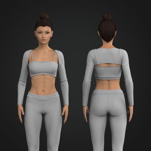 Ladies Long Sleeve Cropped Jacket