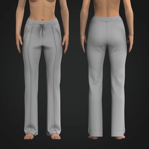 Ladies Low Rise Flared Cut Terry Joggers
