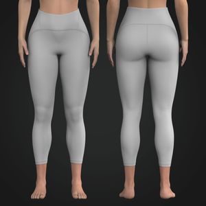 Ladies Merged Waistband 25.00 Inch Inseam Leggings