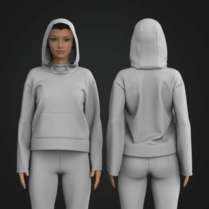 Ladies Modest Angel Sleeve Pullover Hoodie