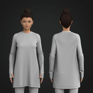 Ladies Modest Raglan Sleeve Runners Sleeve Performance Tee