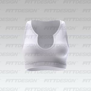 Ladies Notched Neckline Crop Sports Bra Smart Mockup