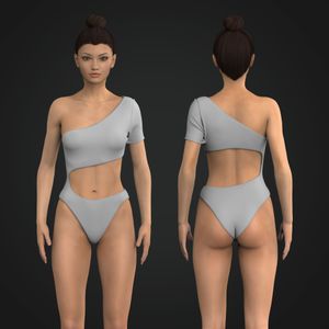 Ladies Off Shoulder Cut Out Bodysuit