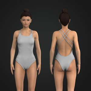 Ladies One Piece Spider Back Swimsuit