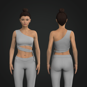 Ladies One Shoulder Crop Top