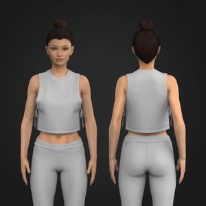 Ladies Open Side Tie Crop Top