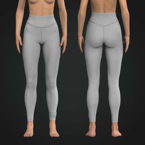 Ladies Organic Lounge High Waisted 27.5 Inseam Scallop Waistband V Back Leggings