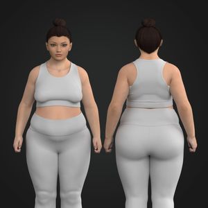Ladies Plus Size Racer Back Sports Bra