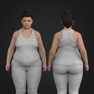 Ladies Plus Size Racer Back Tank Top