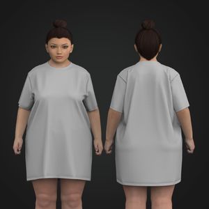 Ladies Plus Size T-Shirt Dress