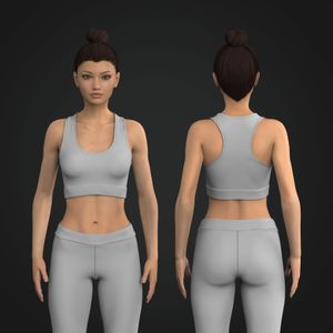 Ladies Racerback Compression Sports Bra
