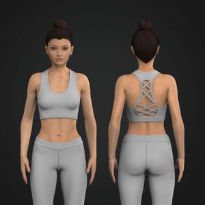 Ladies Racerback Cross Strap Sports Bra