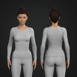 Ladies Raglan Sleeve Crew Neck Compression Tee