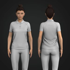Ladies Raglan Sleeve Polo Tee