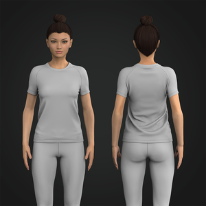 Ladies Raglan Sleeve Straight Bottom Tee