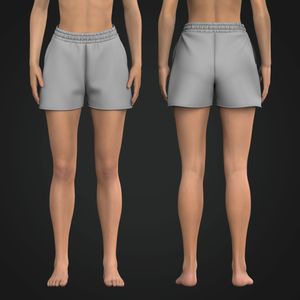 Ladies Raw Hemline 3.5 Inch Inseam Relaxed Fit Terry Shorts