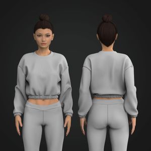 Ladies Relaxed Drop Shoulder Long Sleeve Sweater