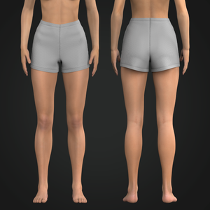 Ladies Ribbed Fitted Shorts