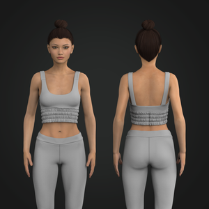 Ladies Rounded Neckline High Impact Sports Bra