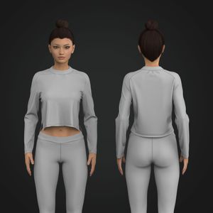 Ladies Saddle Sleeve Crop Top