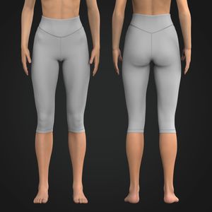 Ladies Scalloped Waistband 19.00 Inch Inseam Leggings