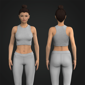 Ladies Seamless Crop Top Sports Bra
