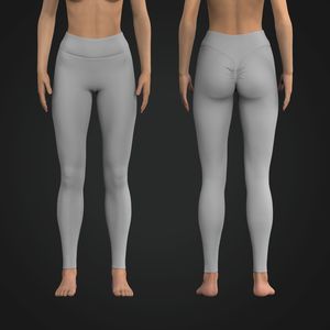 Ladies Seamless High Waisted V-Shaped Waistband Scrunch Leggings