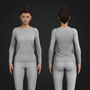 Ladies Seamless Long Sleeve Raglan Sleeve Performance Tee