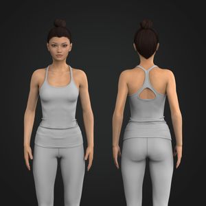 Ladies Seamless Ribbed Full Length Tank Top