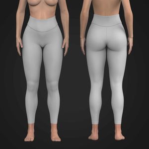 Ladies Seamless Scallop Waistband Leggings