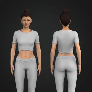 Ladies Seamless Short Sleeve Crop Tee