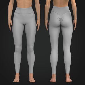 Ladies Seamless V-Shaped Waistband Scrunch Contouring Leggings