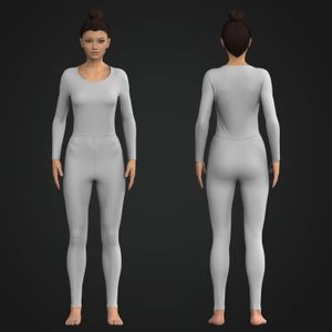Ladies Set In Long Sleeve Jumpsuit