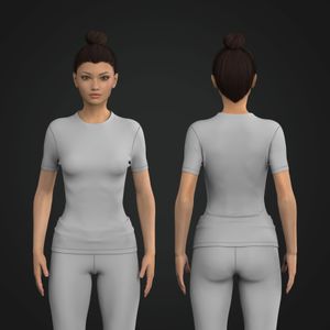 Ladies Set In Short Sleeve Compression Tee