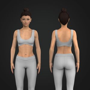 Ladies Slightly Scallopped Cropped Bra